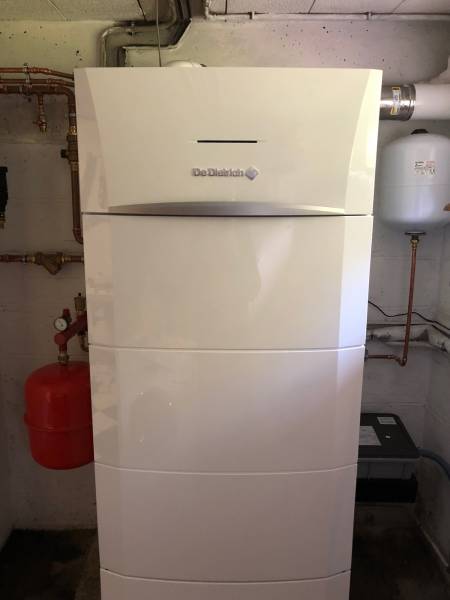 INSTALLATION  D'UNE CHAUDIERE FIOUL A CONDENSATION A ETRETAT